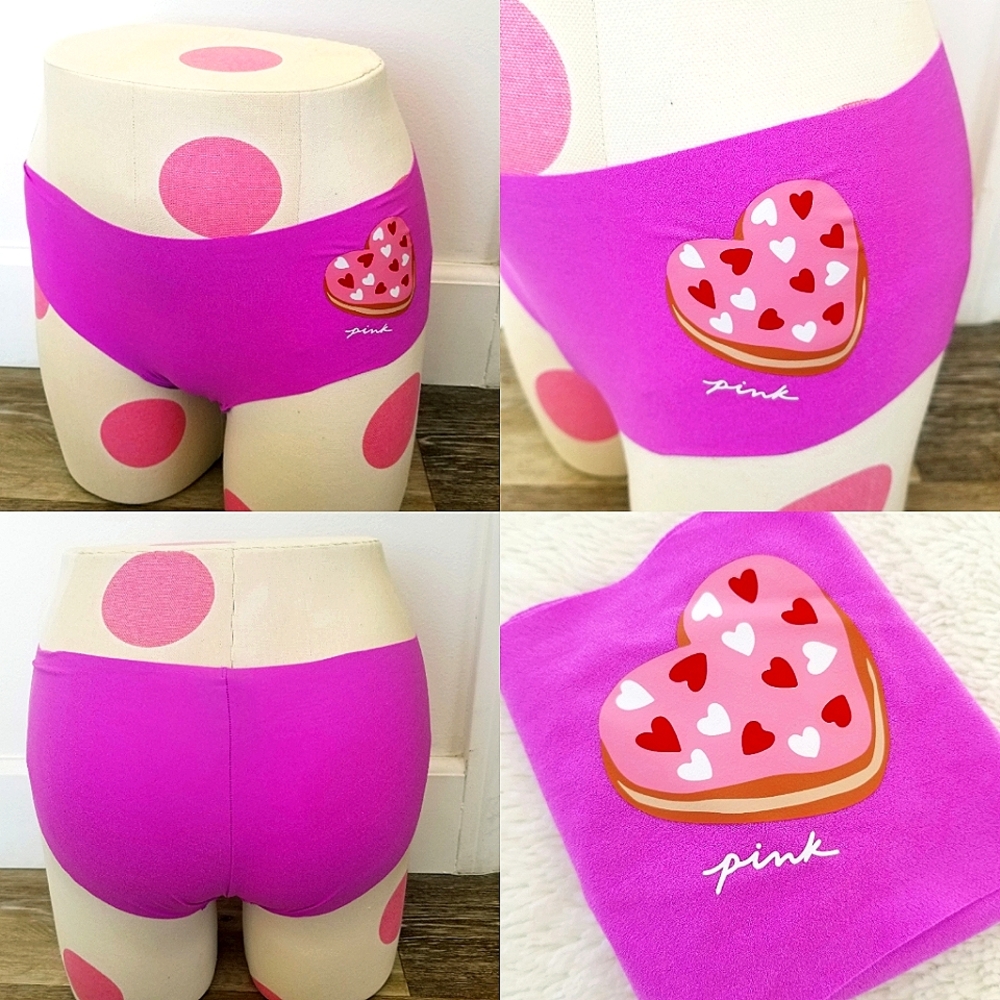 Victoria's Secret PINK Candy Heart No-Show Hipster Panty NWT